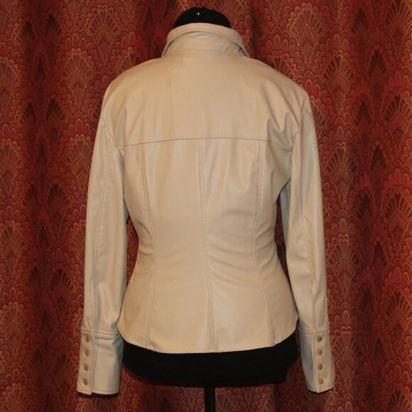 ZARA FAUX LEATHER SHIRT SHACKET NWT Tailored with Button Front-Lrg - Picture 5 of 11